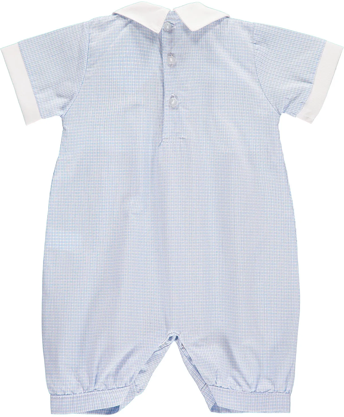 Baby Boy Blue Smocked Romper