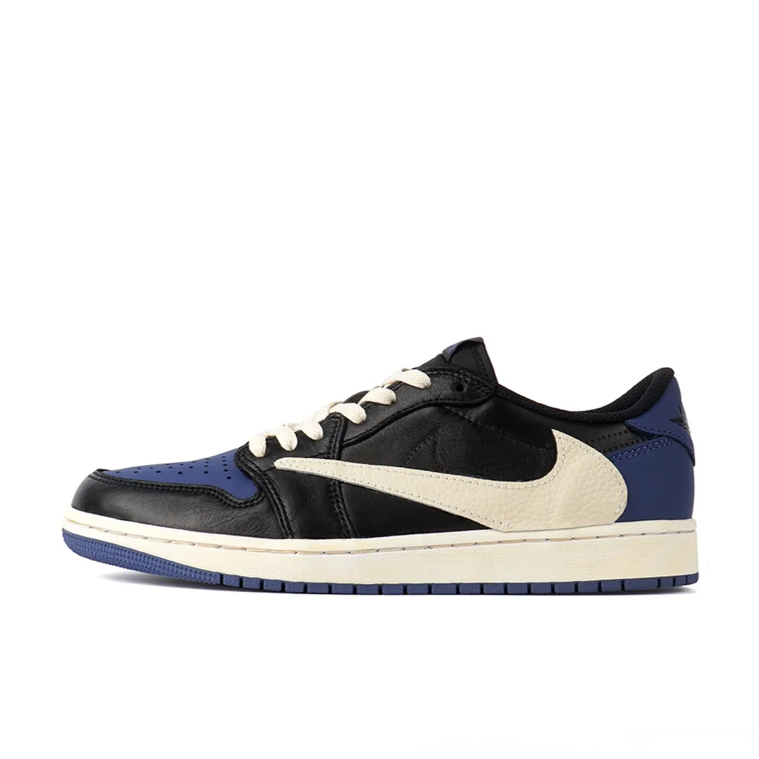 Blue White Custom Low Air Jordan 1 x Travis Scott