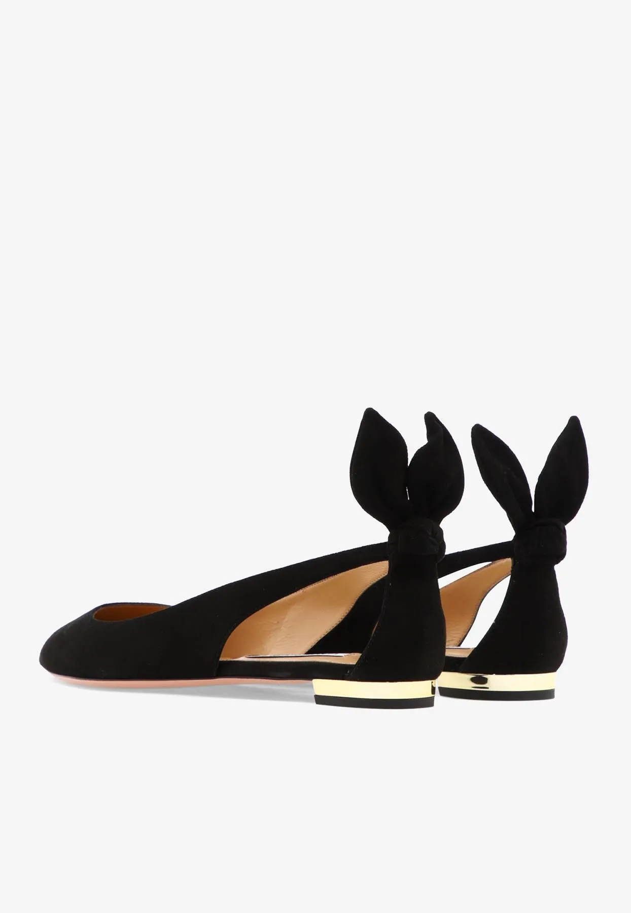 Bow Tie Suede Ballet Flats