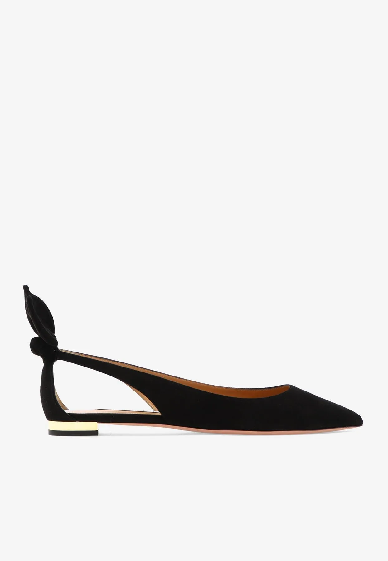 Bow Tie Suede Ballet Flats