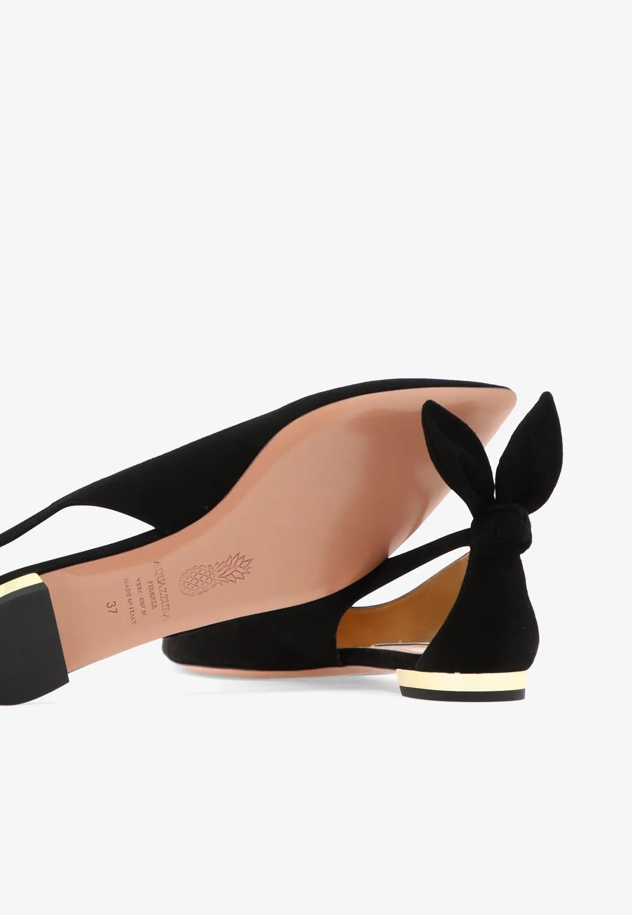 Bow Tie Suede Ballet Flats