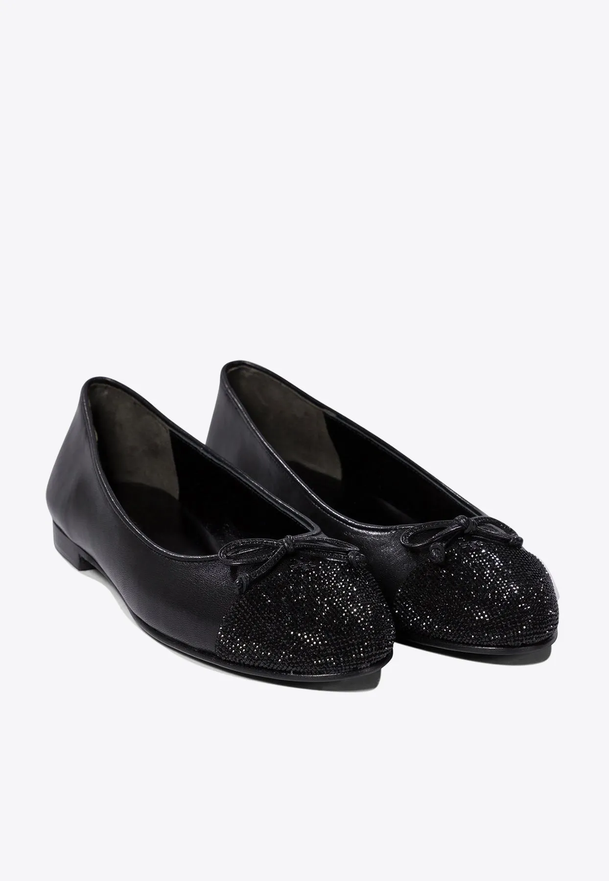 Cap-Toe Paved Ballet Flats