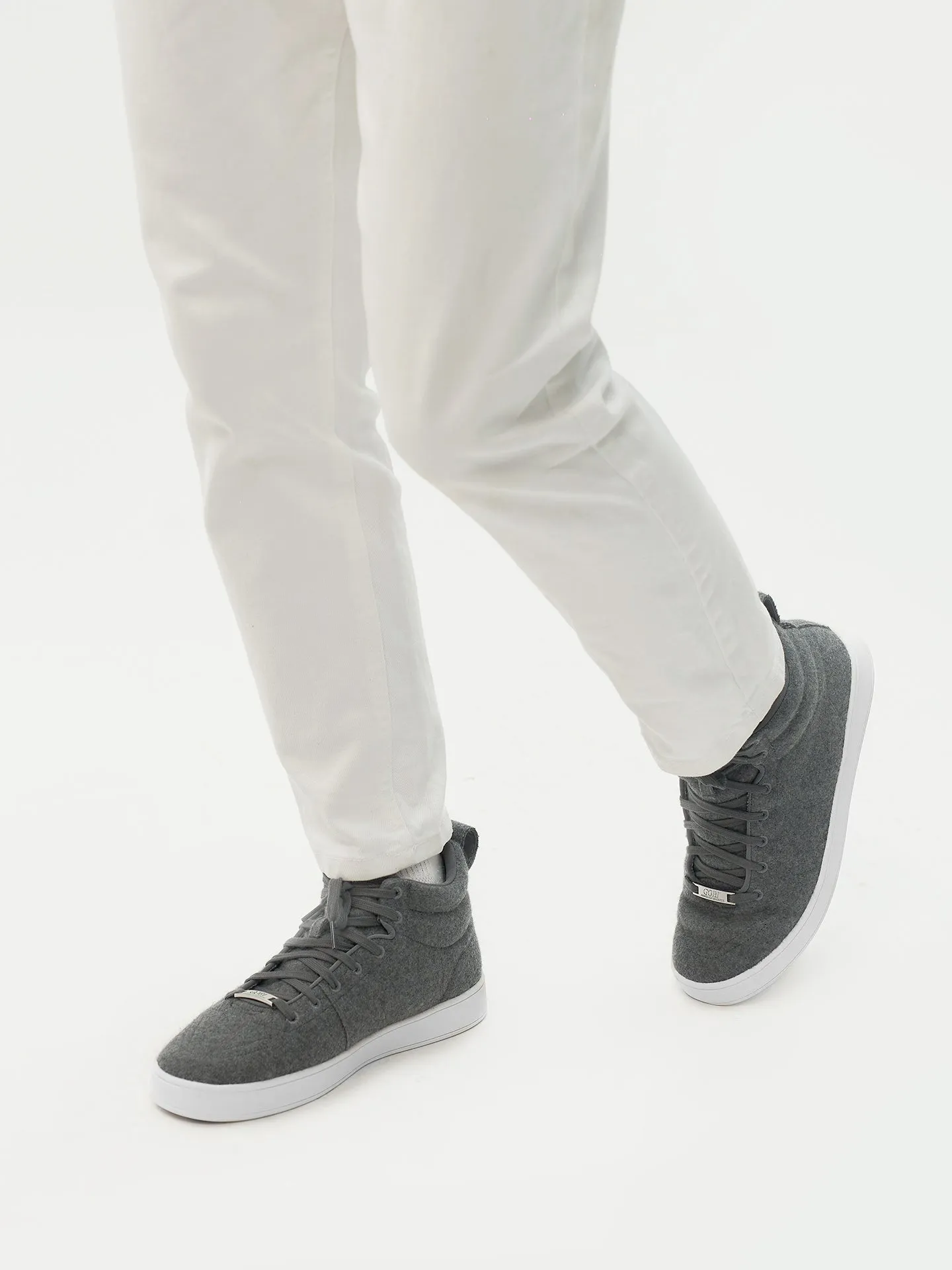 Cashmere High-Top Sneakers