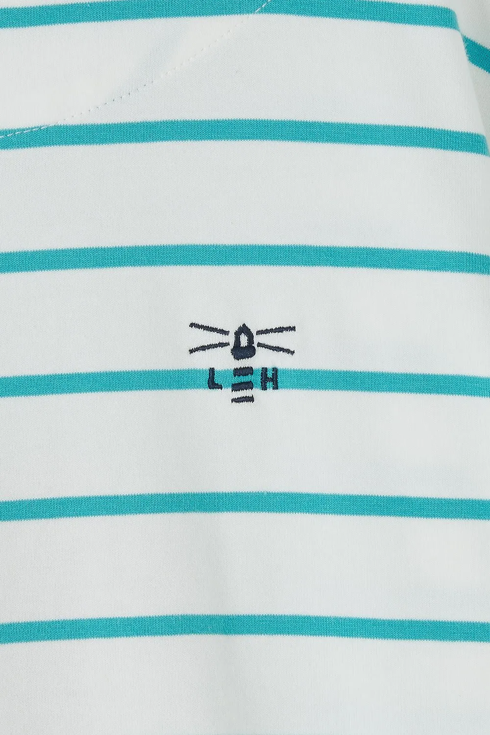Causeway Breton Top - Soft Teal Stripe