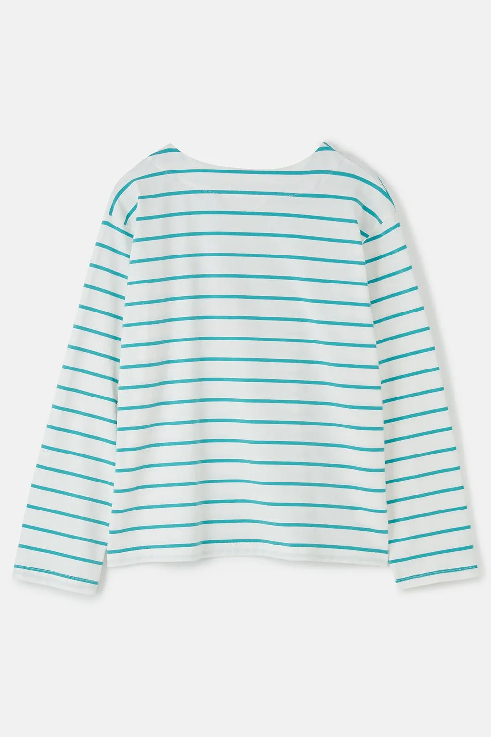 Causeway Breton Top - Soft Teal Stripe