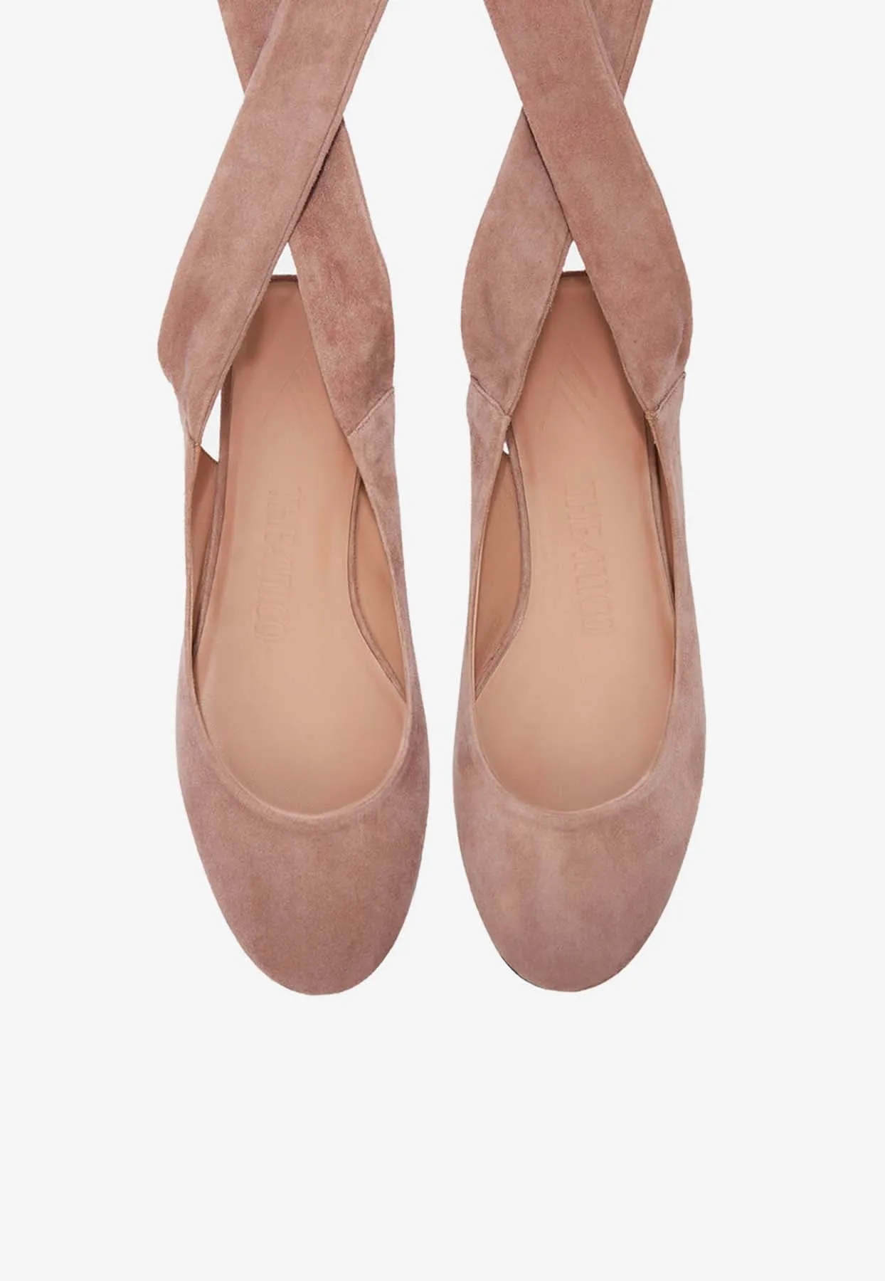 Cloe Wraparound Leather Ballet Flats