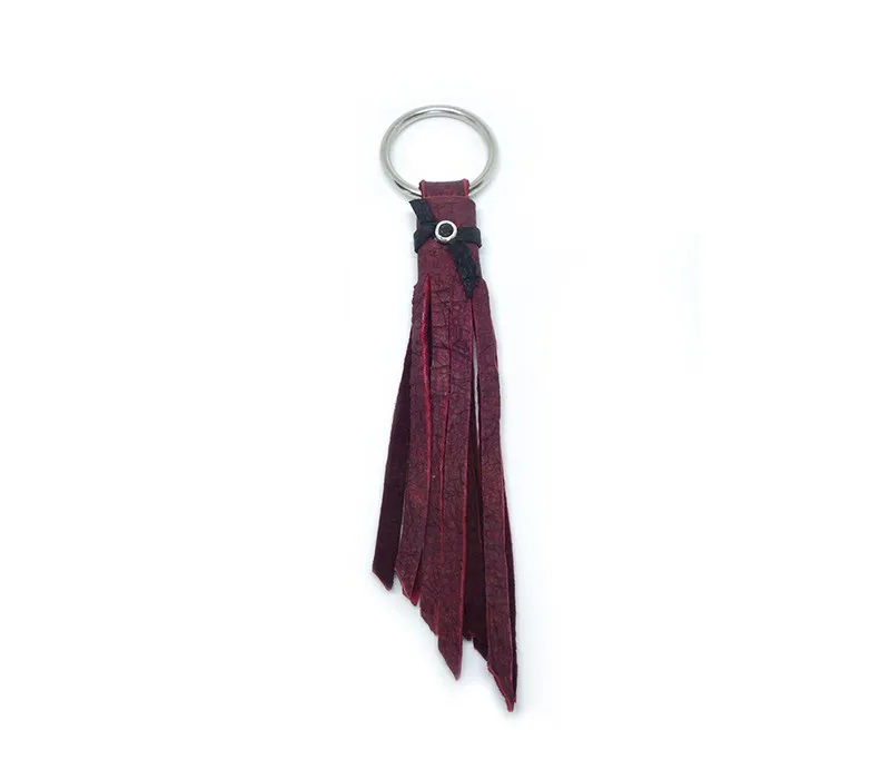 Foxy Peccary Leather Keychain