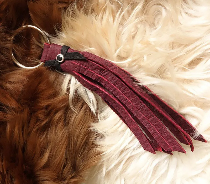 Foxy Peccary Leather Keychain