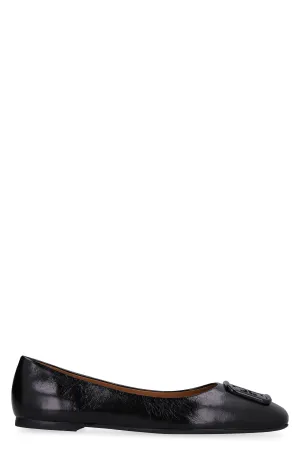 Georgia leather ballet flats