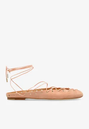 Ghillies Lace-Up Ballet Flats