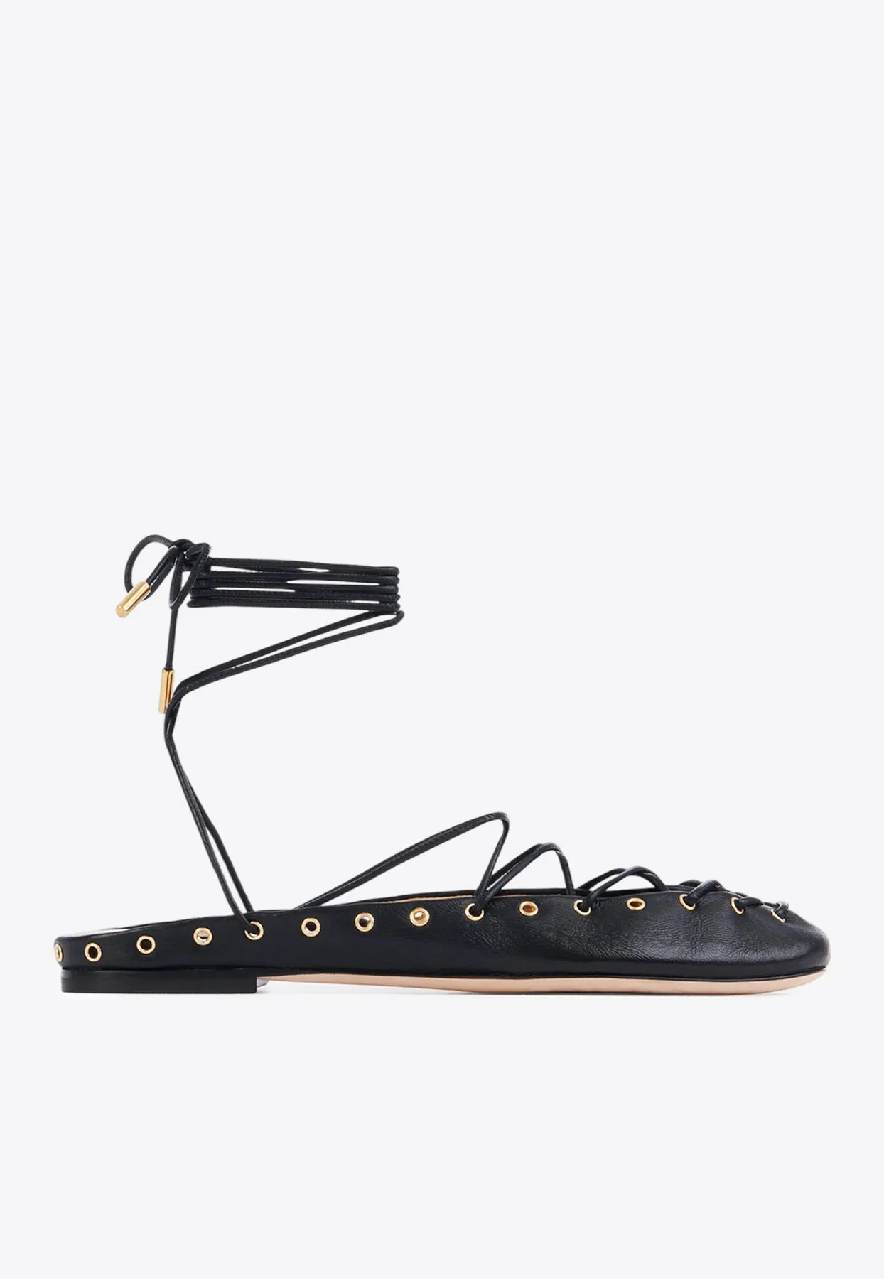 Ghillies Leather Ballet Flats