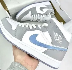 Grey Blue Custom Air Jordan 1