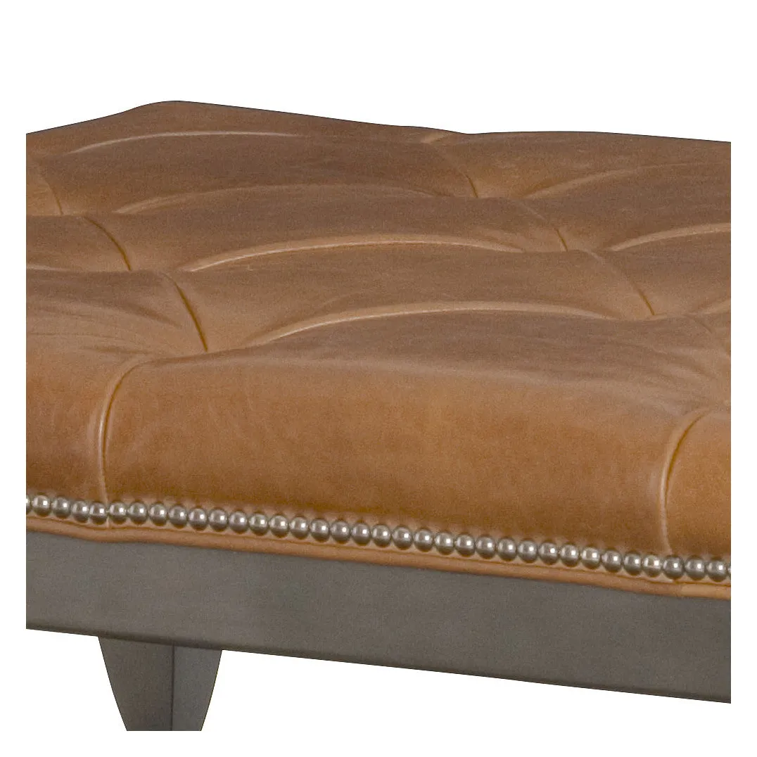 Lance Leather Ottoman