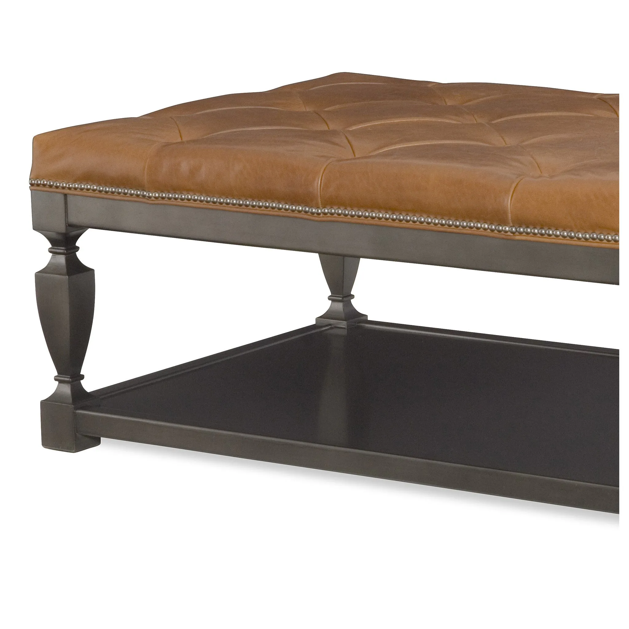 Lance Leather Ottoman
