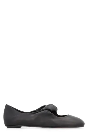Leather ballet flats