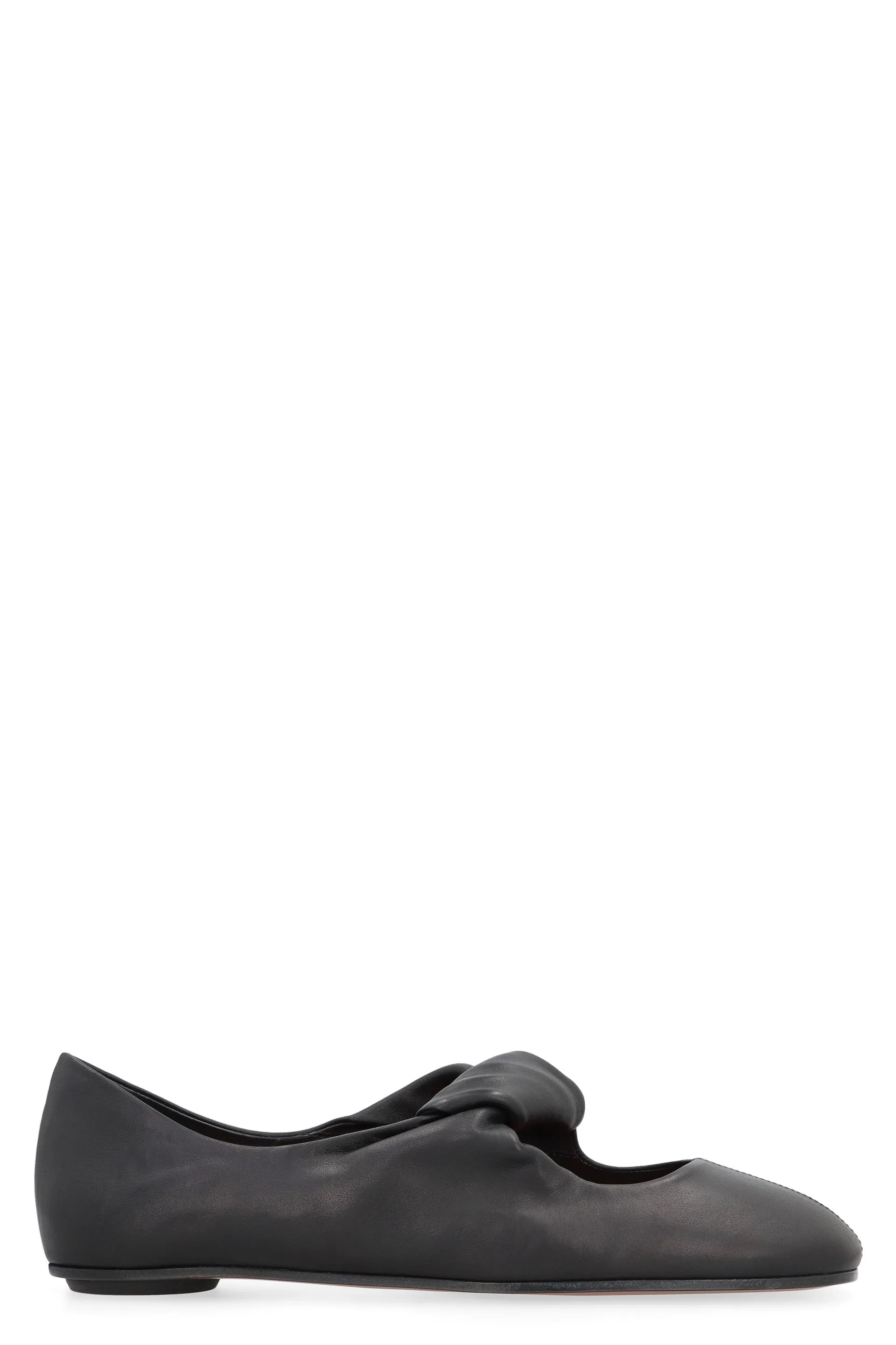 Leather ballet flats