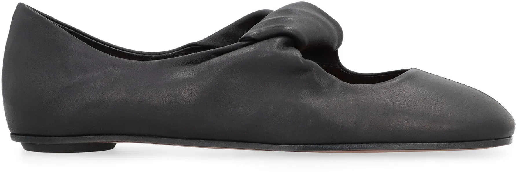 Leather ballet flats