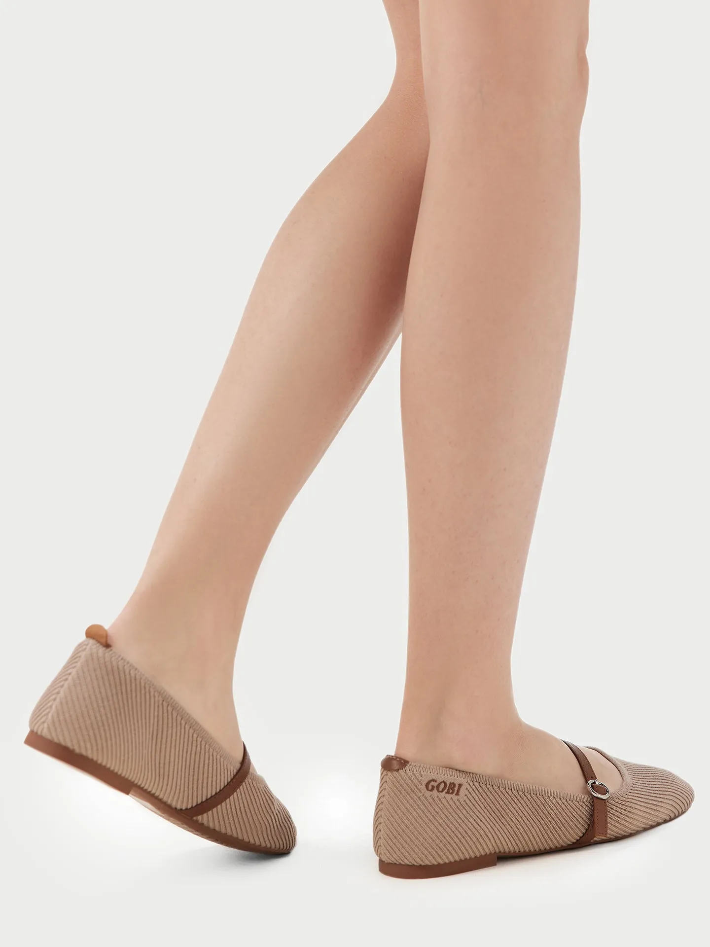 Mercerized Wool Cashmere Knitted Ballet Flats
