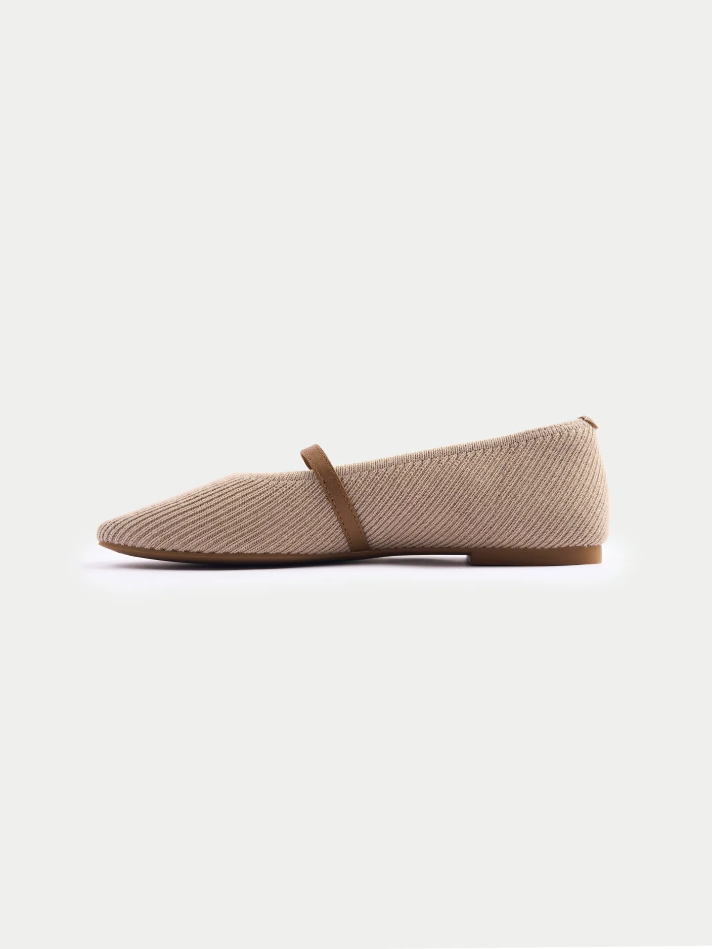 Mercerized Wool Cashmere Knitted Ballet Flats