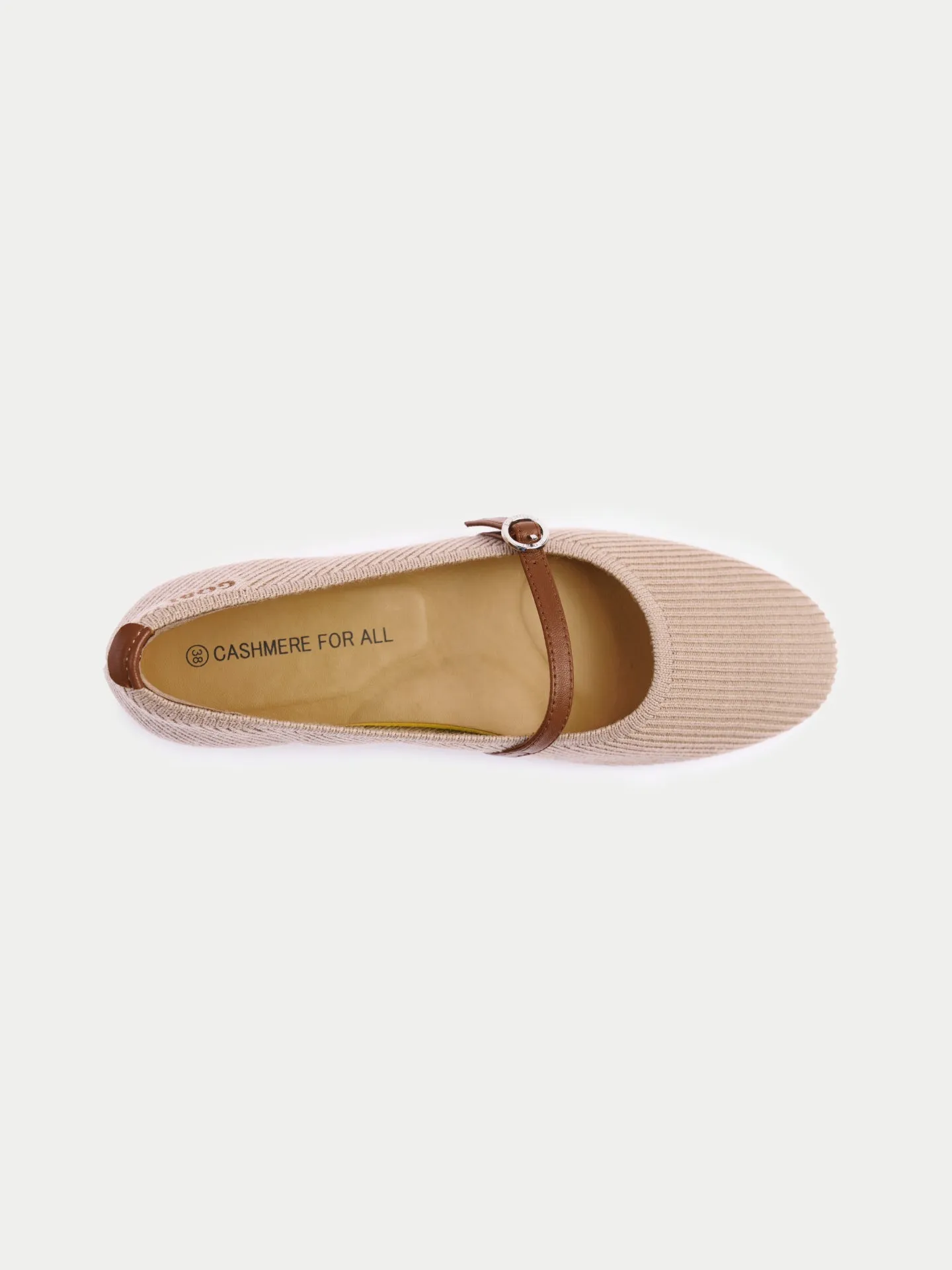 Mercerized Wool Cashmere Knitted Ballet Flats