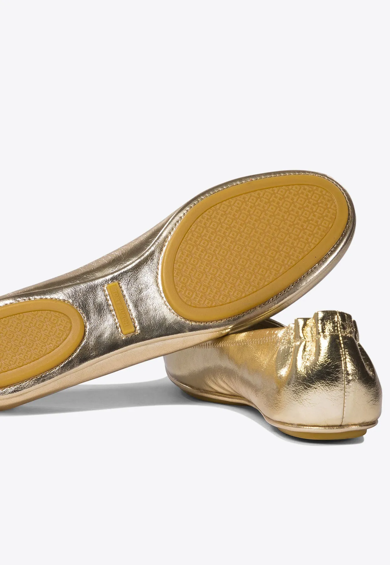 Minnie Travel Metallic Leather Ballet Flats