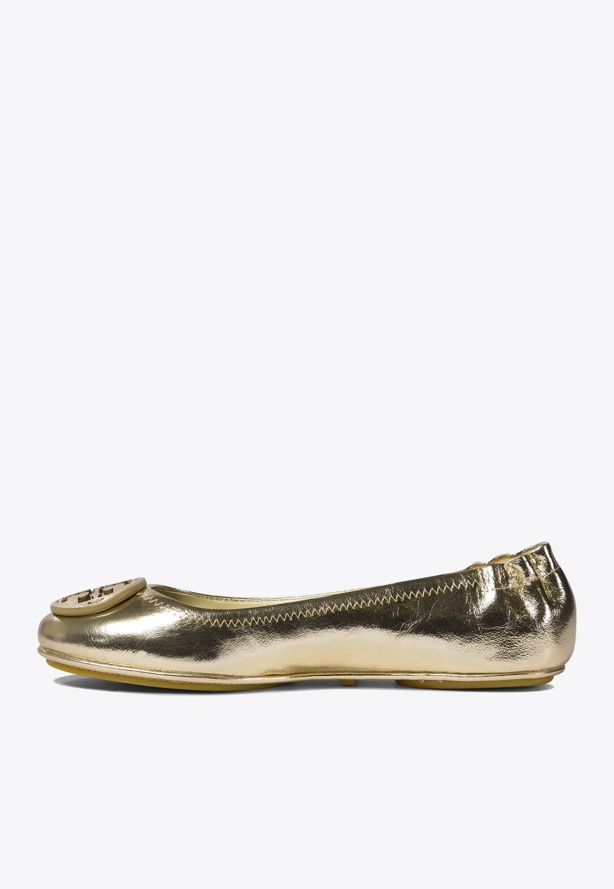 Minnie Travel Metallic Leather Ballet Flats