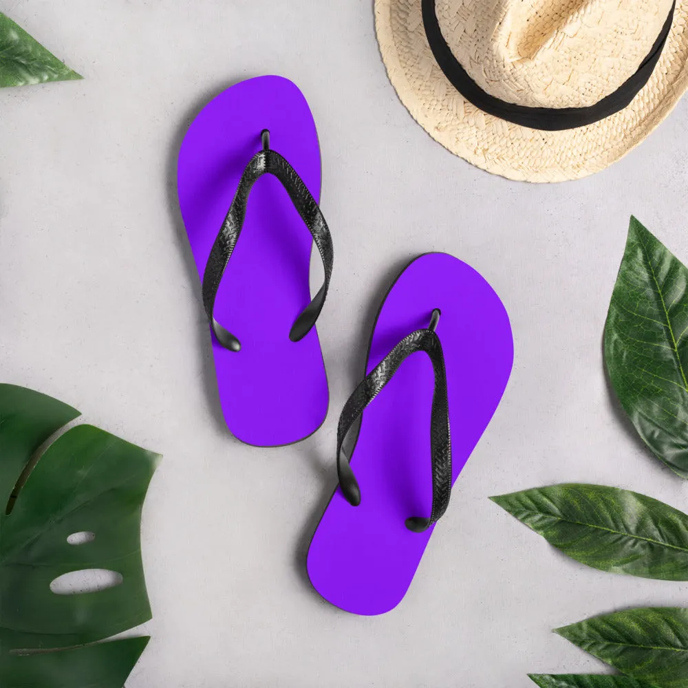 Neon Purple Flip-Flops