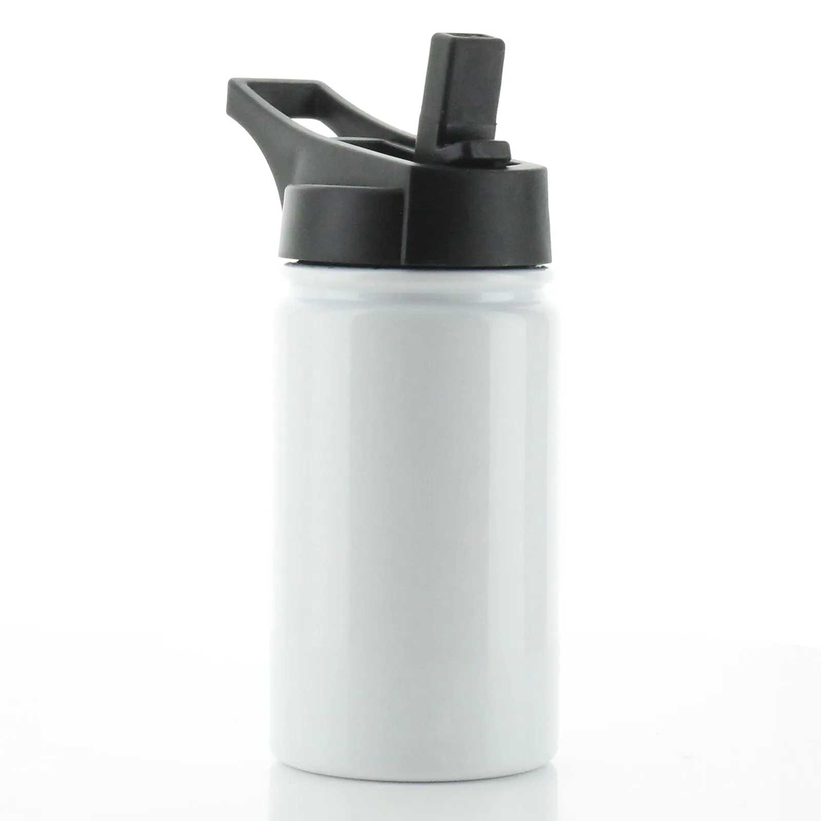 Personalised Shell Stegosaurus and Name White Sports Flask