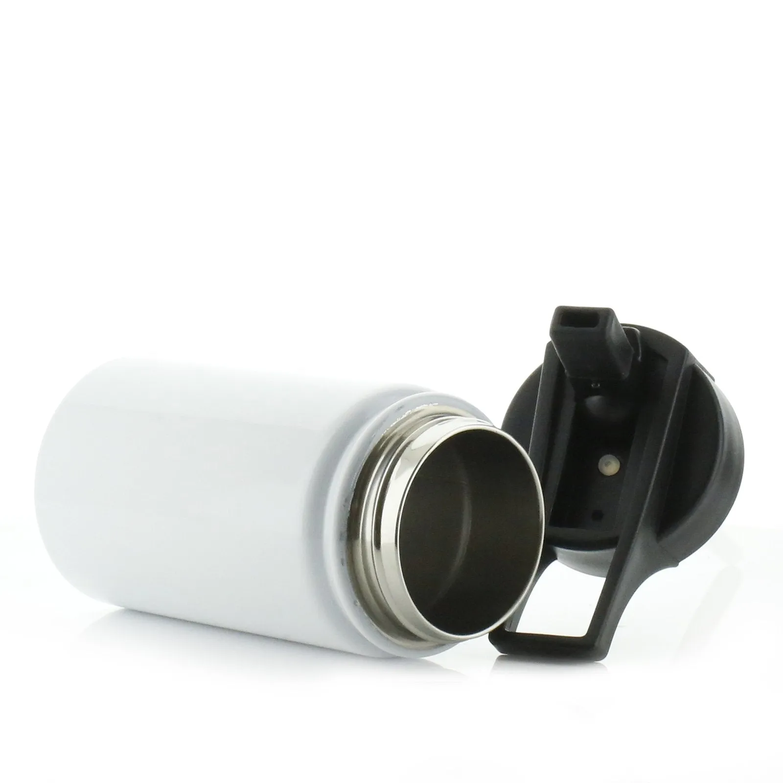 Personalised Shell Stegosaurus and Name White Sports Flask