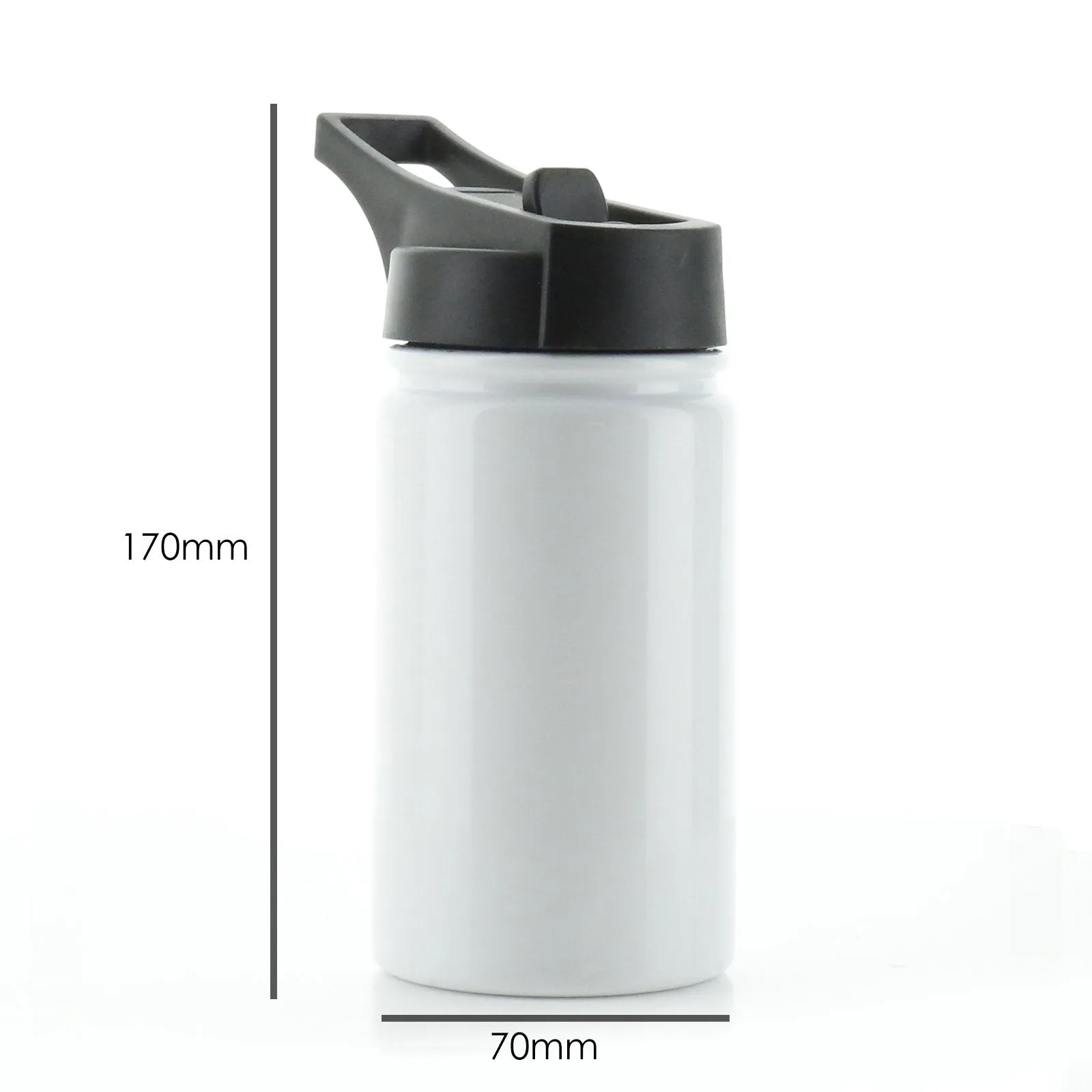 Personalised Shell Stegosaurus and Name White Sports Flask