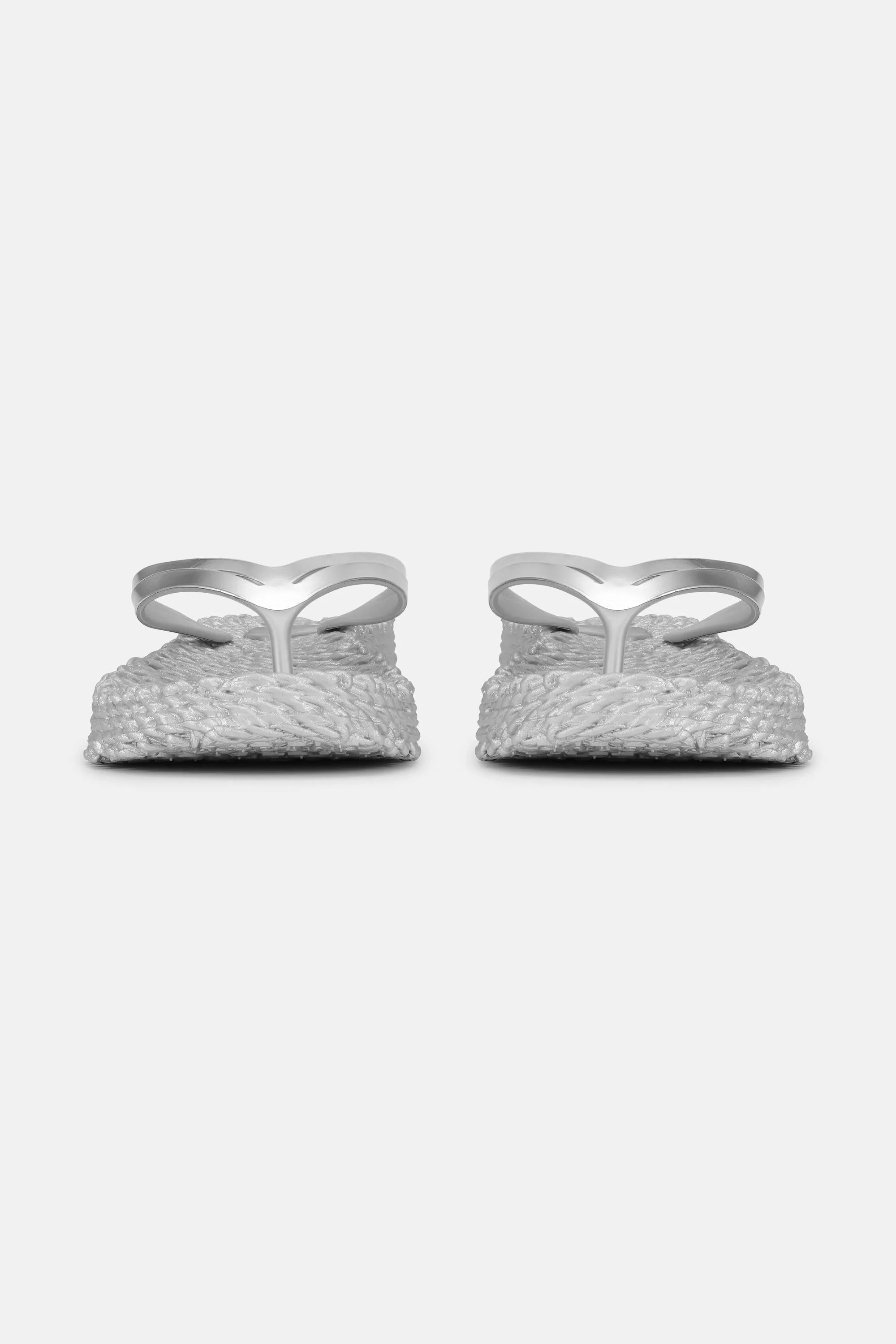 Plateau Flip-Flops Metallic - Silver