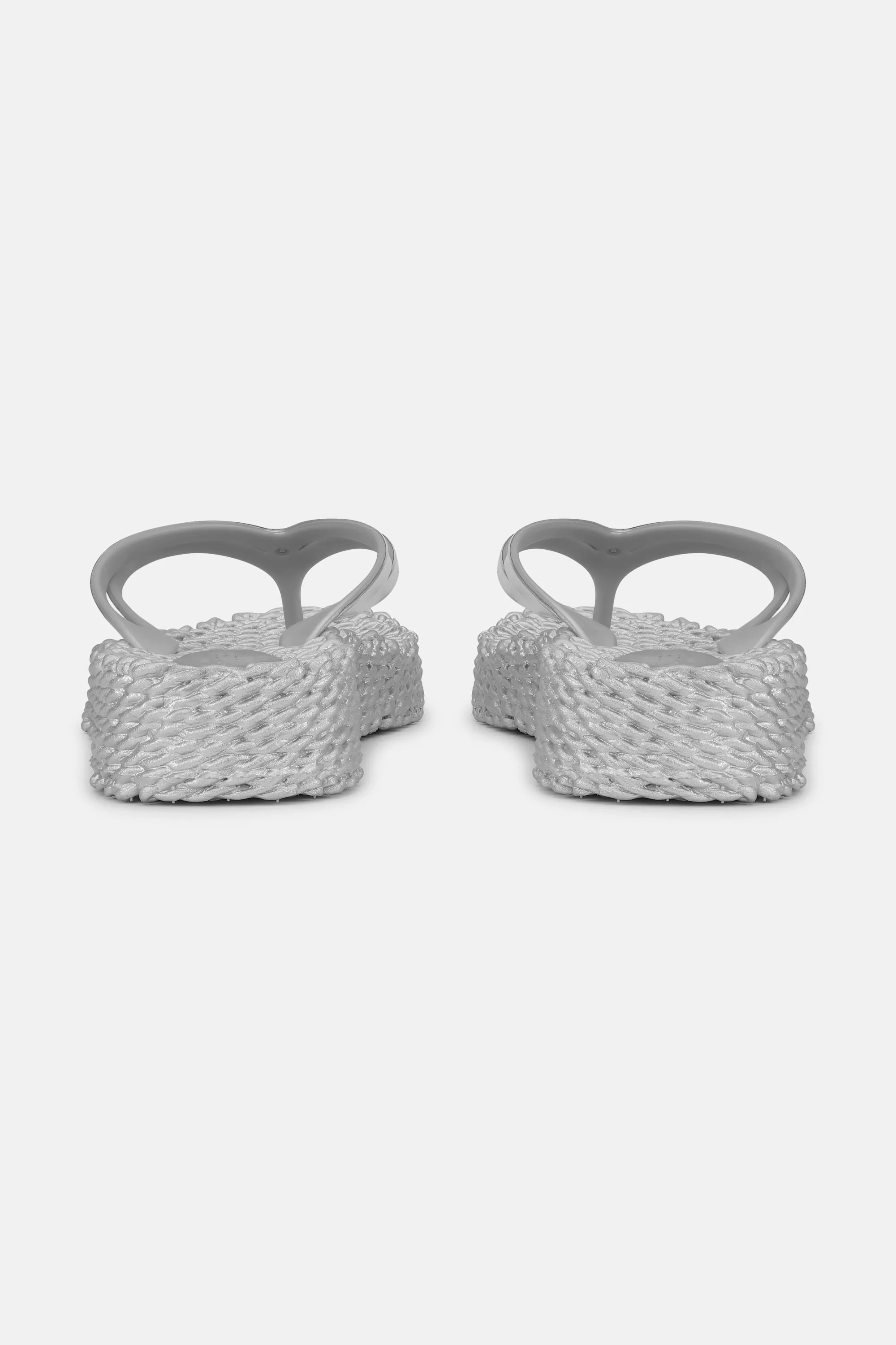 Plateau Flip-Flops Metallic - Silver