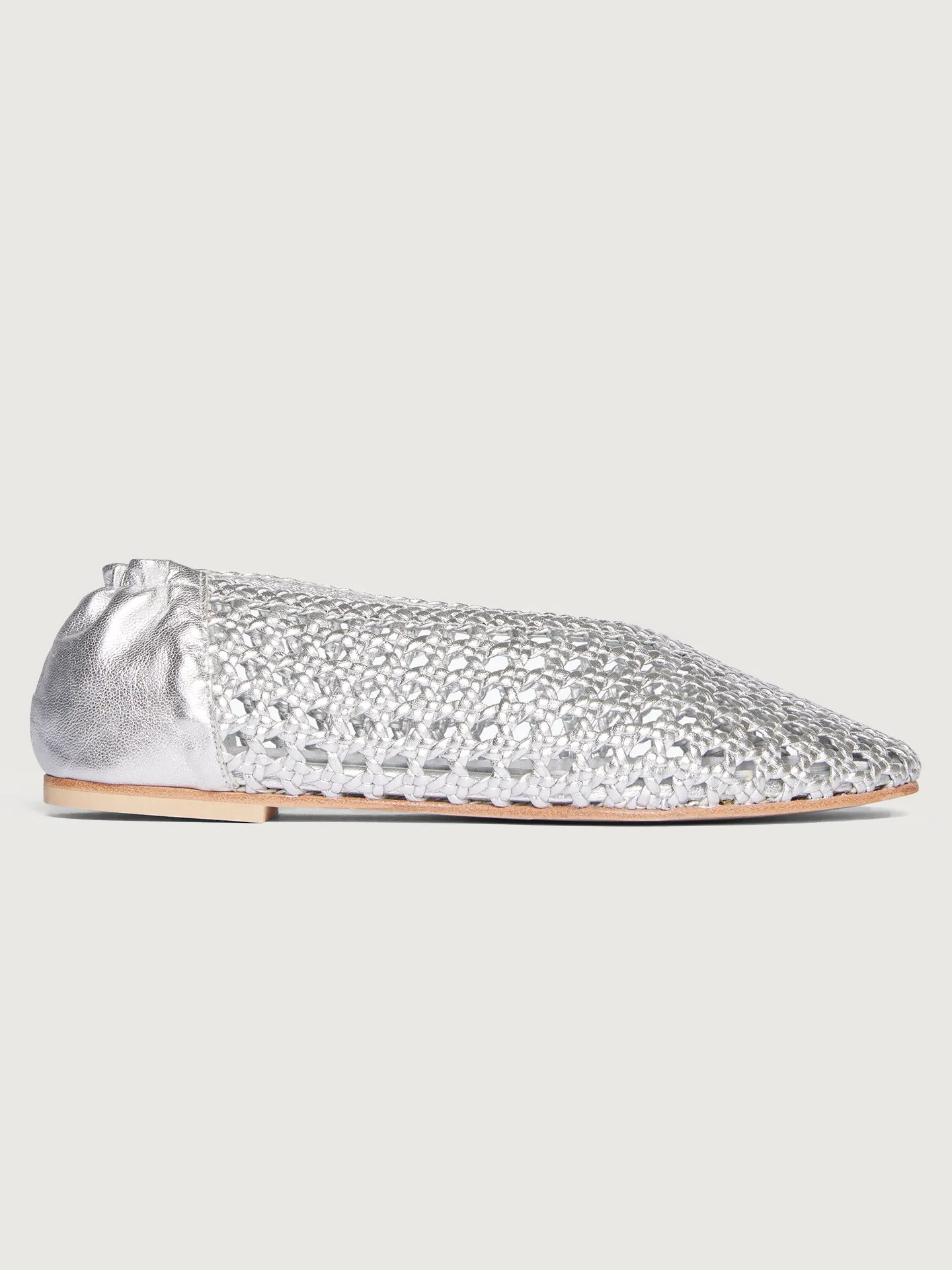 Riley - Silver Woven Calf