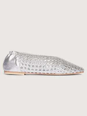 Riley - Silver Woven Calf