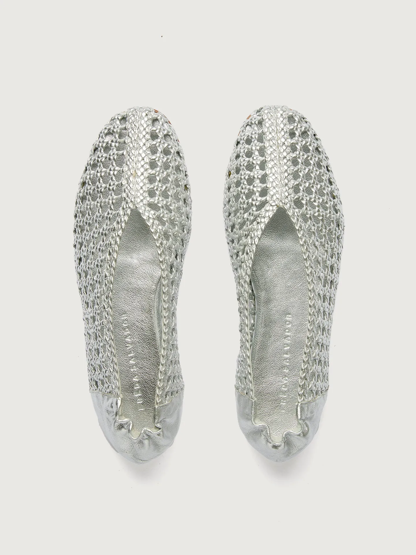 Riley - Silver Woven Calf