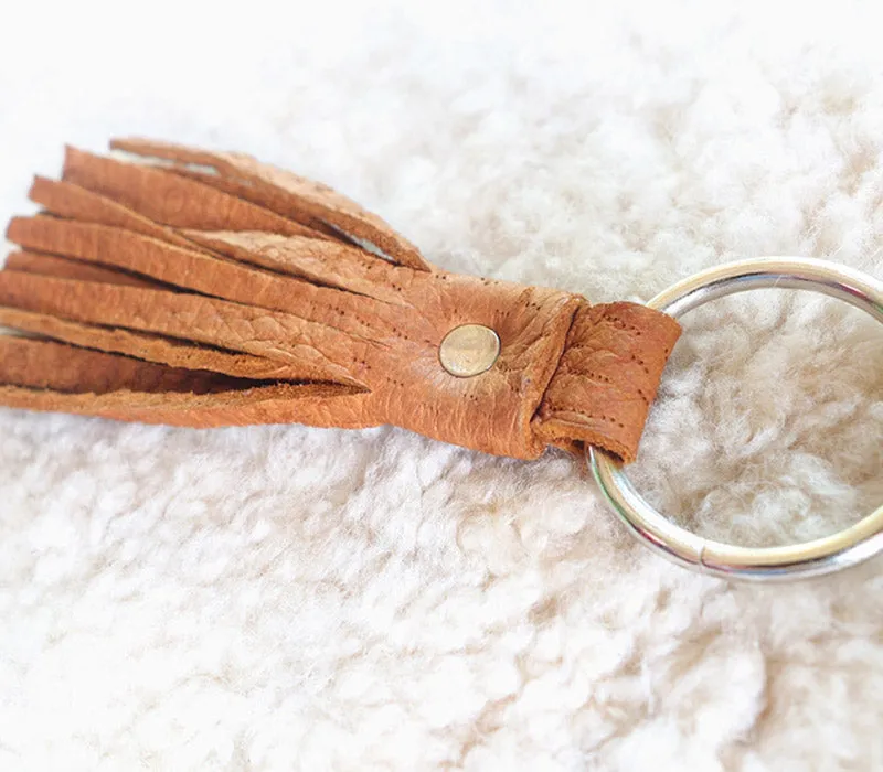 Roux Peccary Leather Keychain