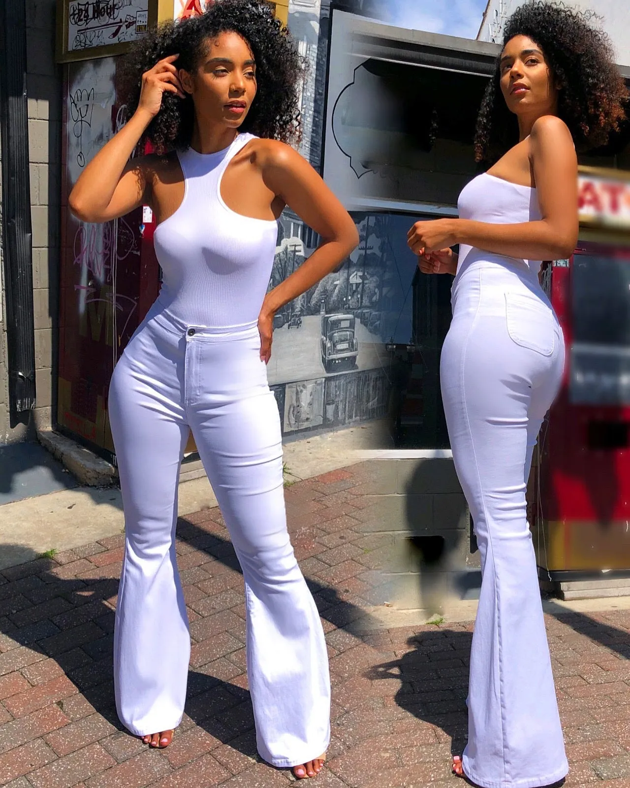 Super-Stretchy Flares (WHITE)