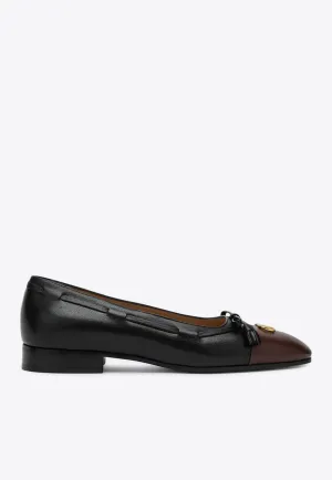 Valet Du Roi Leather Ballet Flats