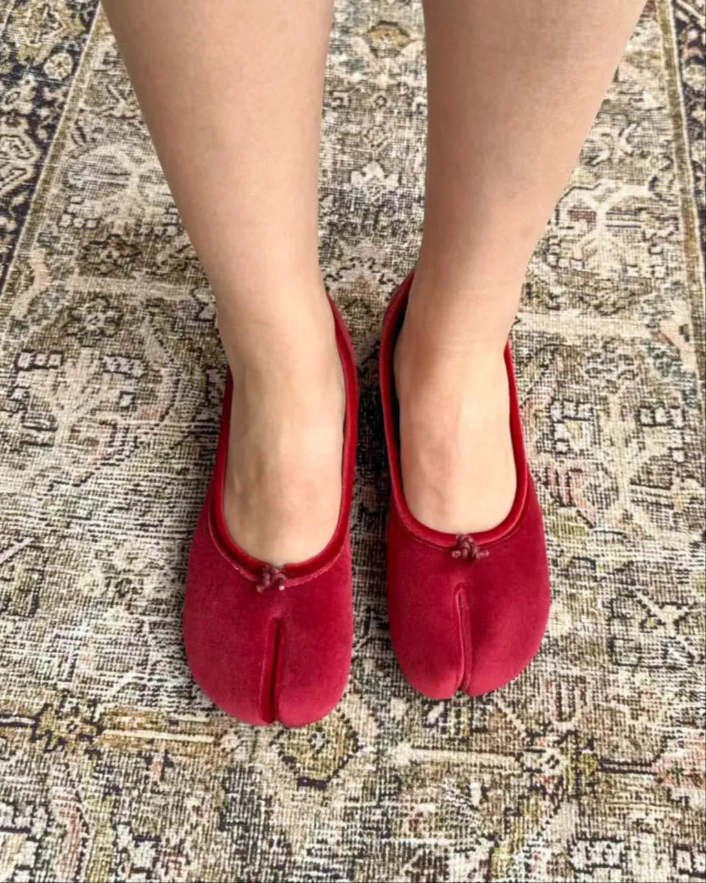 Velvet Tabi Ballet Flats