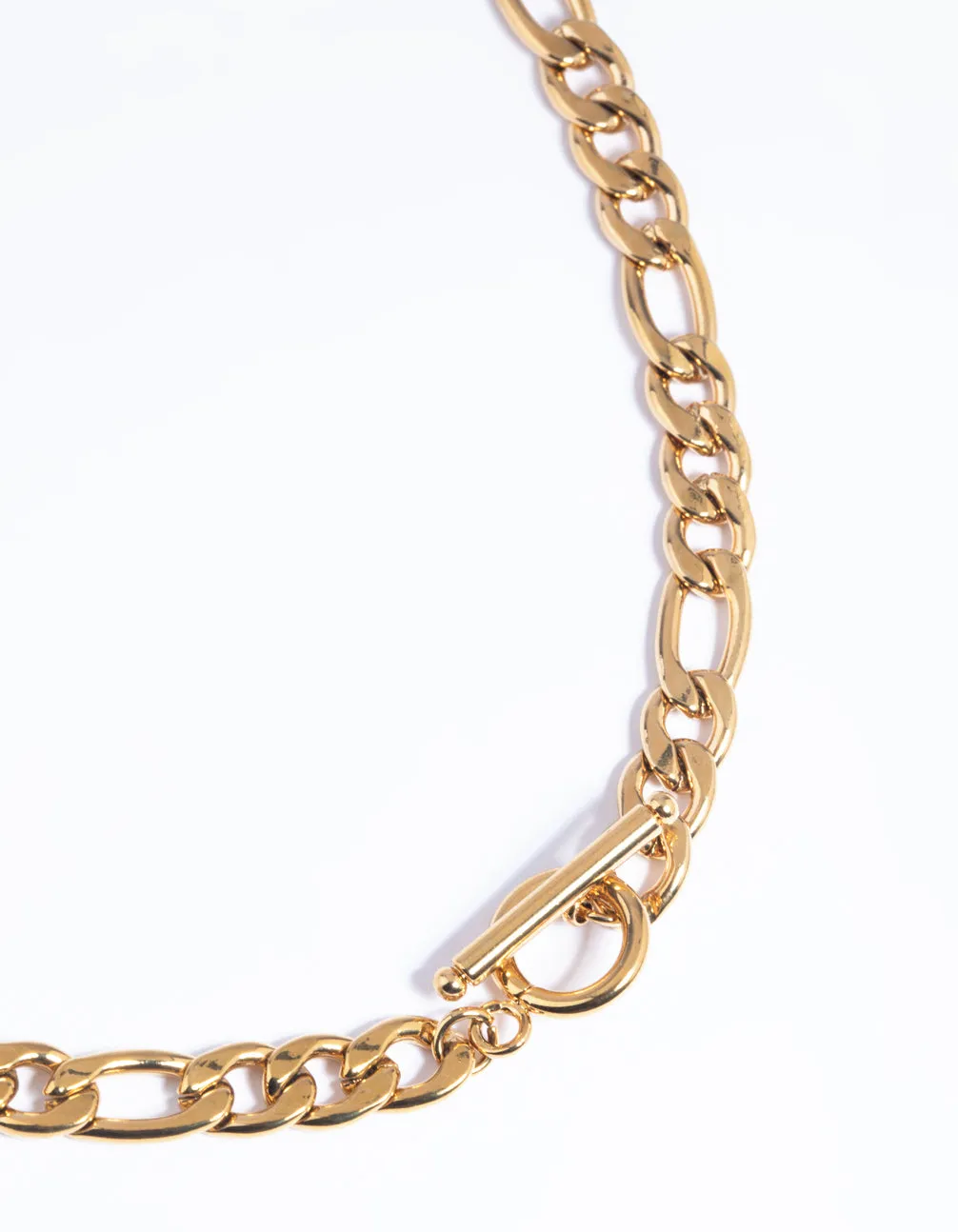 Waterproof Gold Plated Stainless Steel Fob Chain Necklace