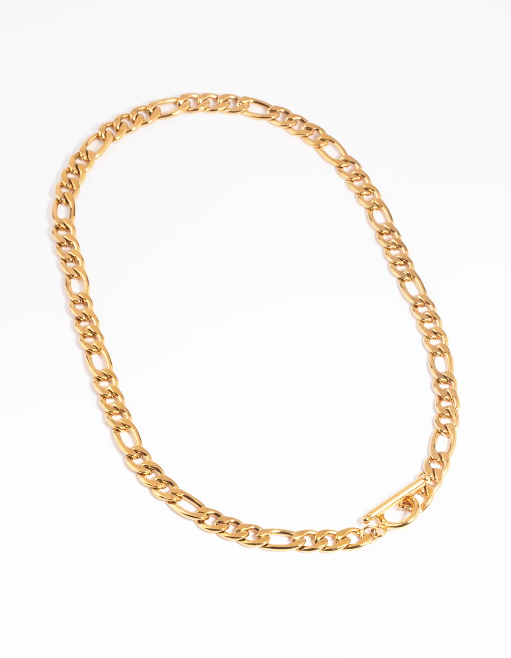 Waterproof Gold Plated Stainless Steel Fob Chain Necklace