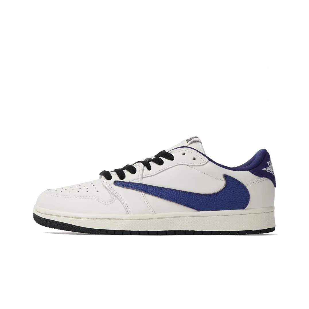 White&Blue Custom Low Air Jordan 1 x Travis Scott