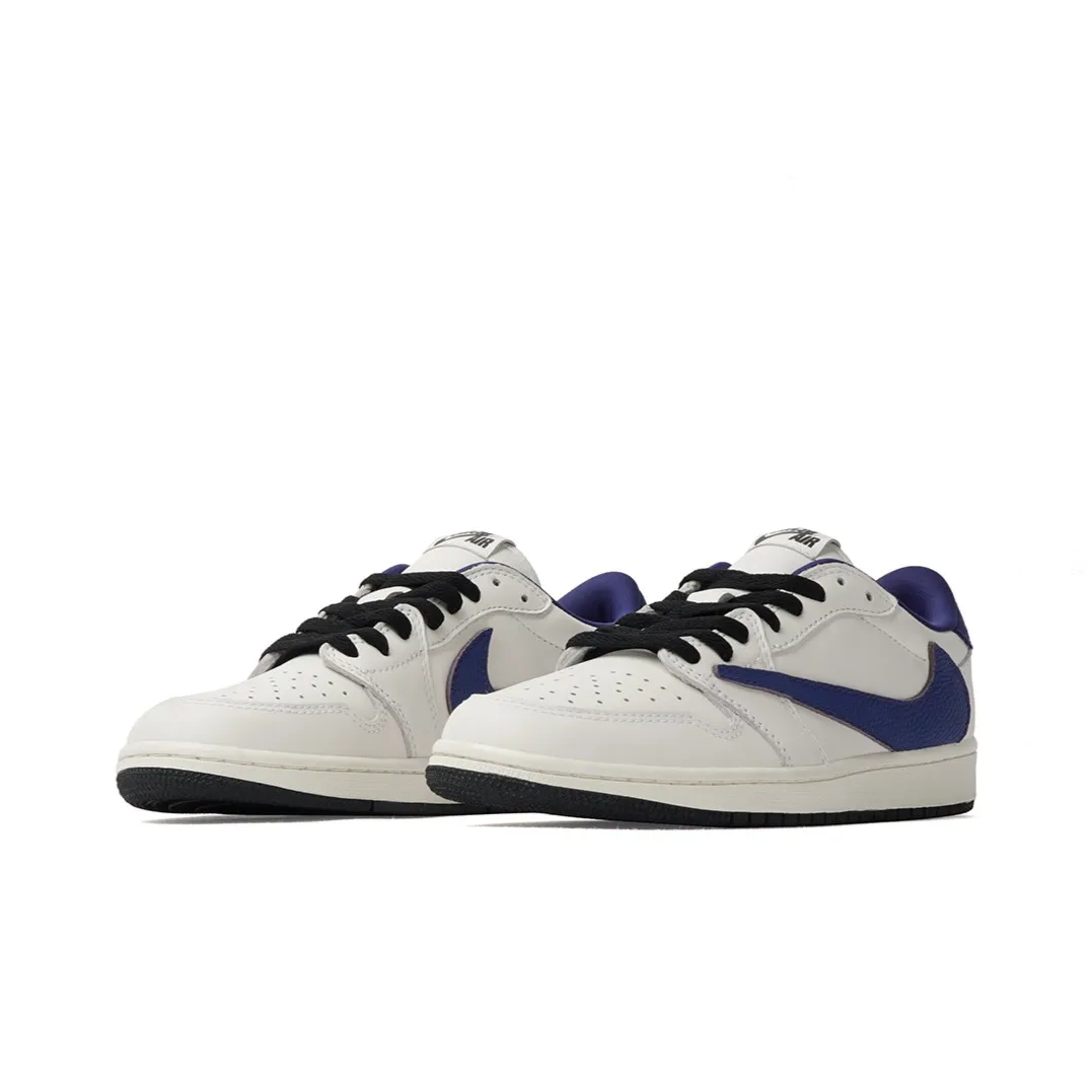 White&Blue Custom Low Air Jordan 1 x Travis Scott
