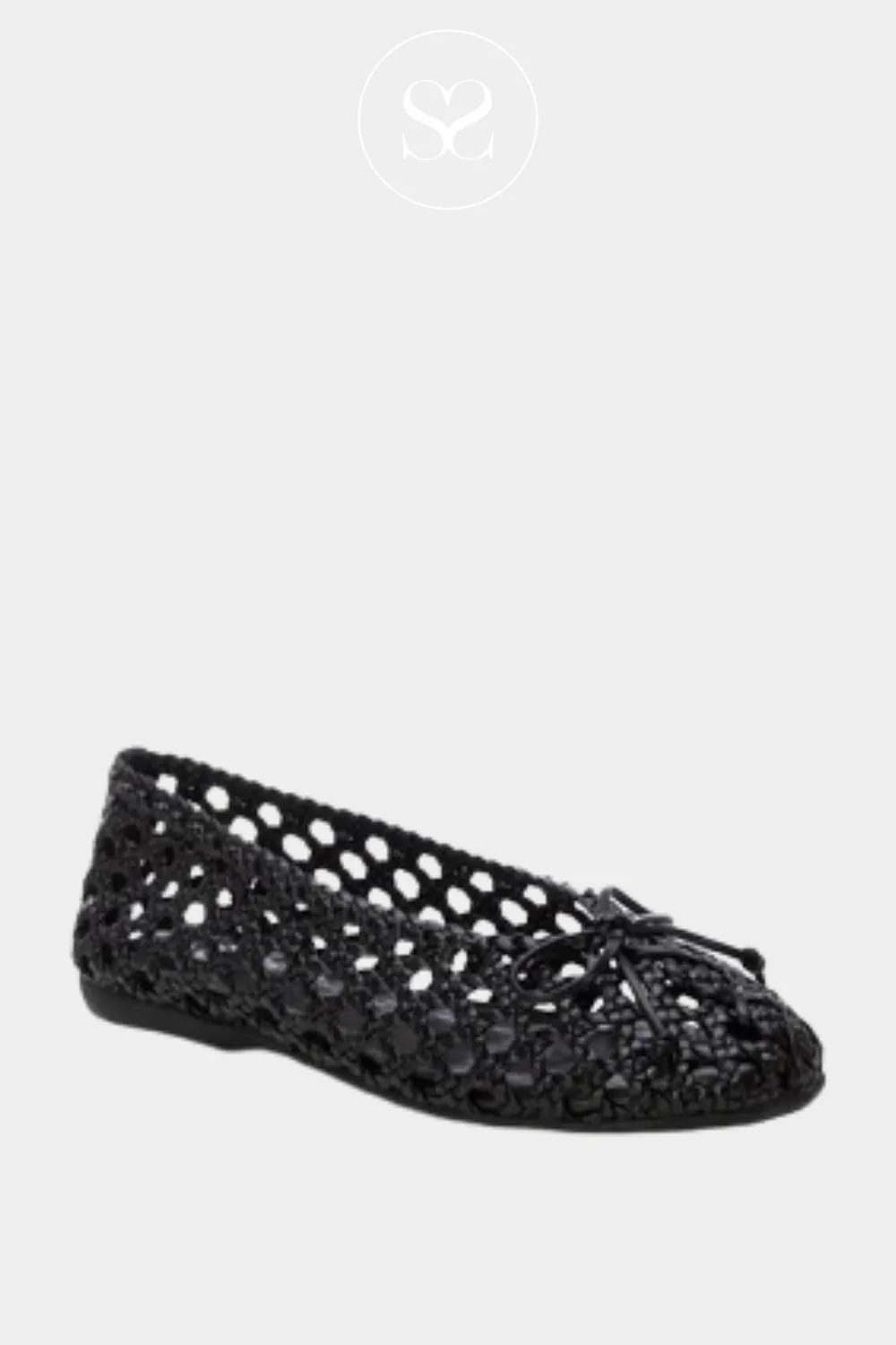 XTI 144014 BLACK WOVEN FLAT PUMPS
